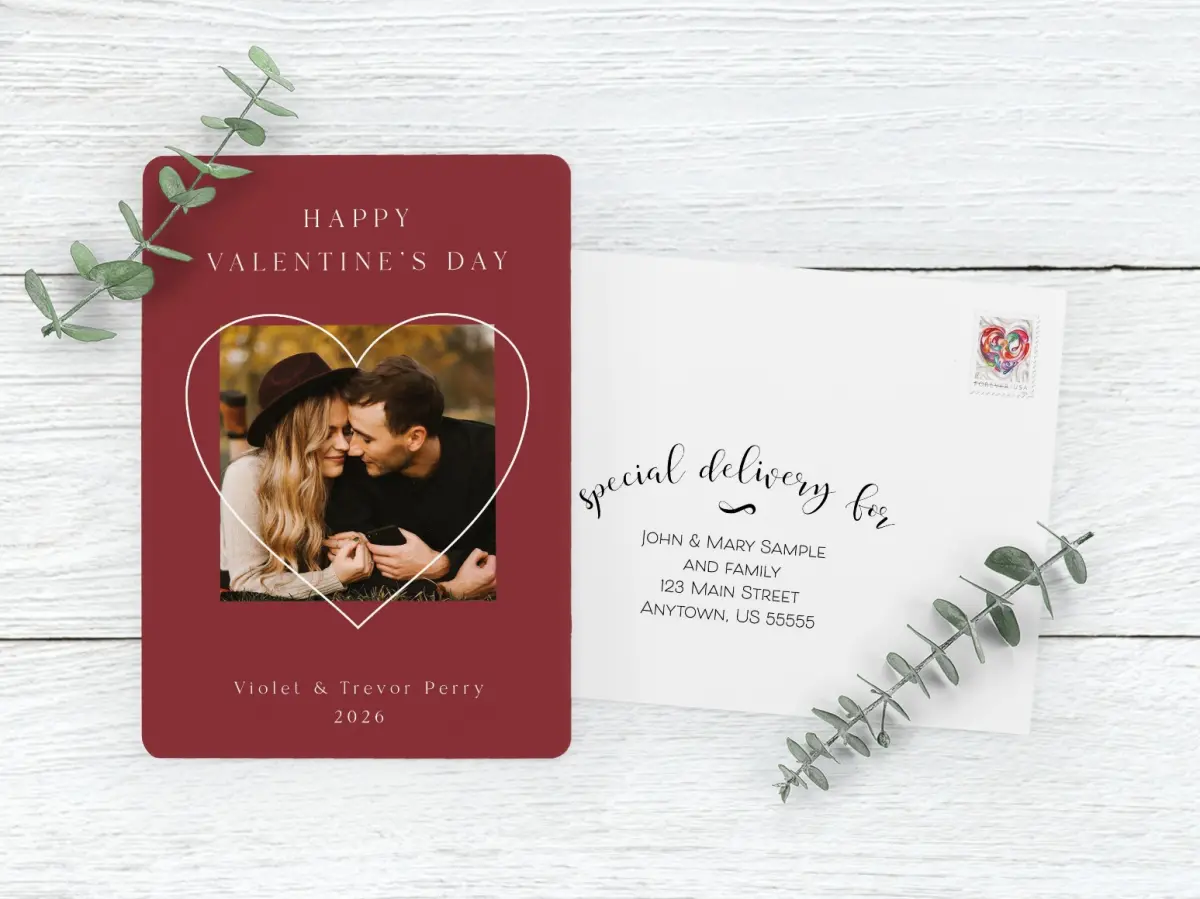 Save the Date Card with Optional Guest Addressing Service