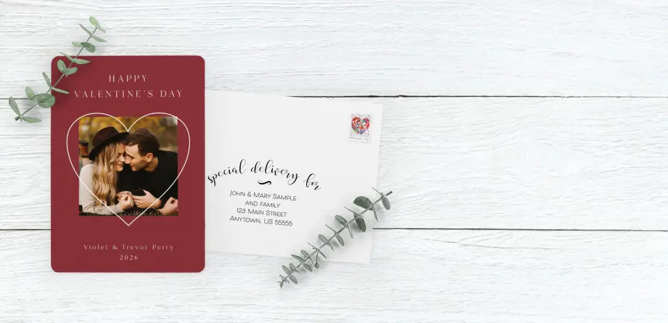 Save the Date Card with Optional Guest Addressing Service