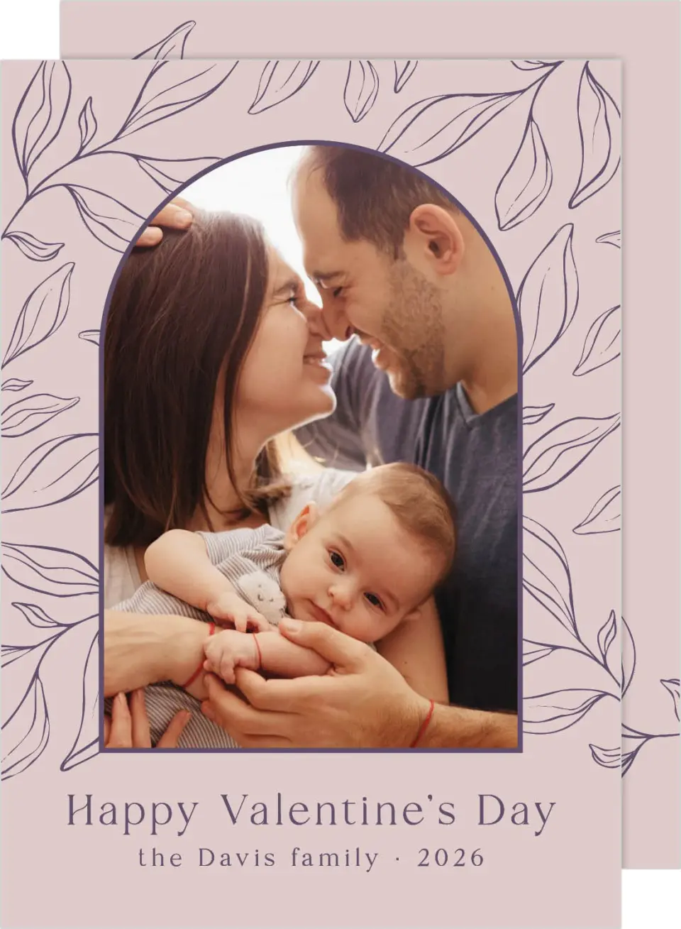 This is a 5" x 7" Valentine's Day Card called Beloved Branches printed in full color on Premium Smooth paper