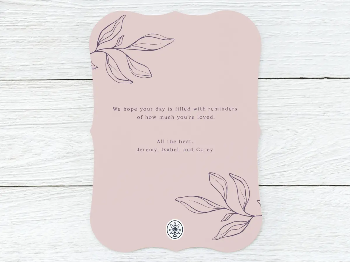 Save the Date Card Back