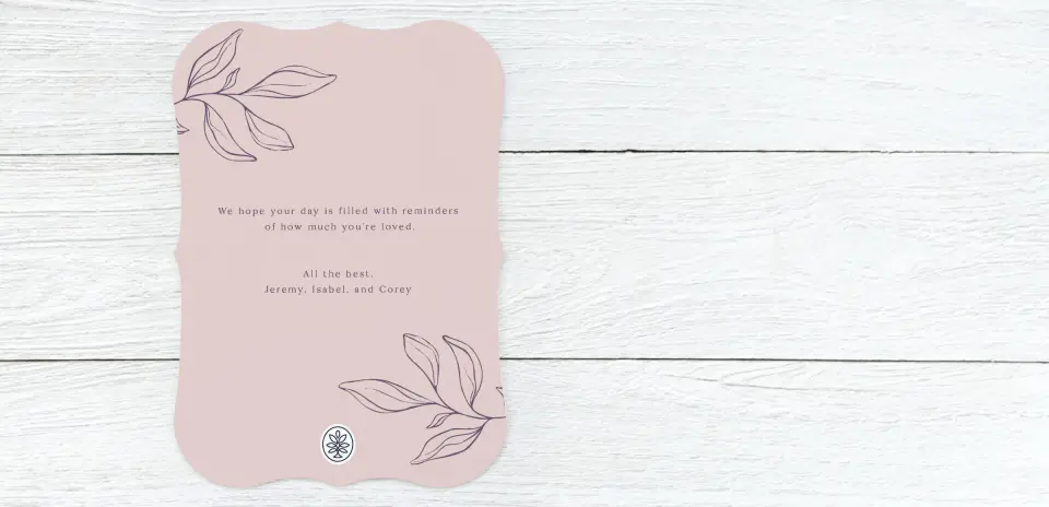 Save the Date Card Back