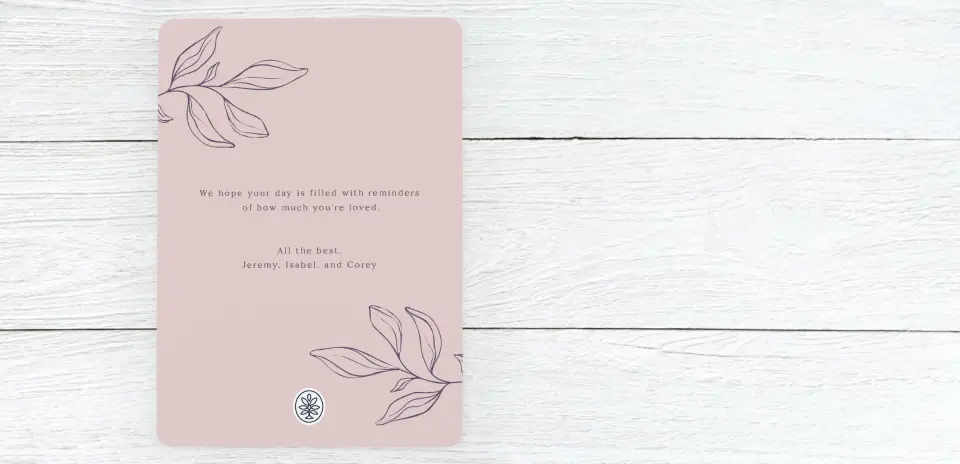 Save the Date Card Back