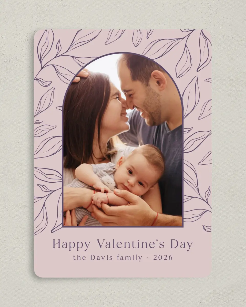 This is a 5" x 7" Valentine's Day Card called Beloved Branches printed in full color on Premium Smooth paper