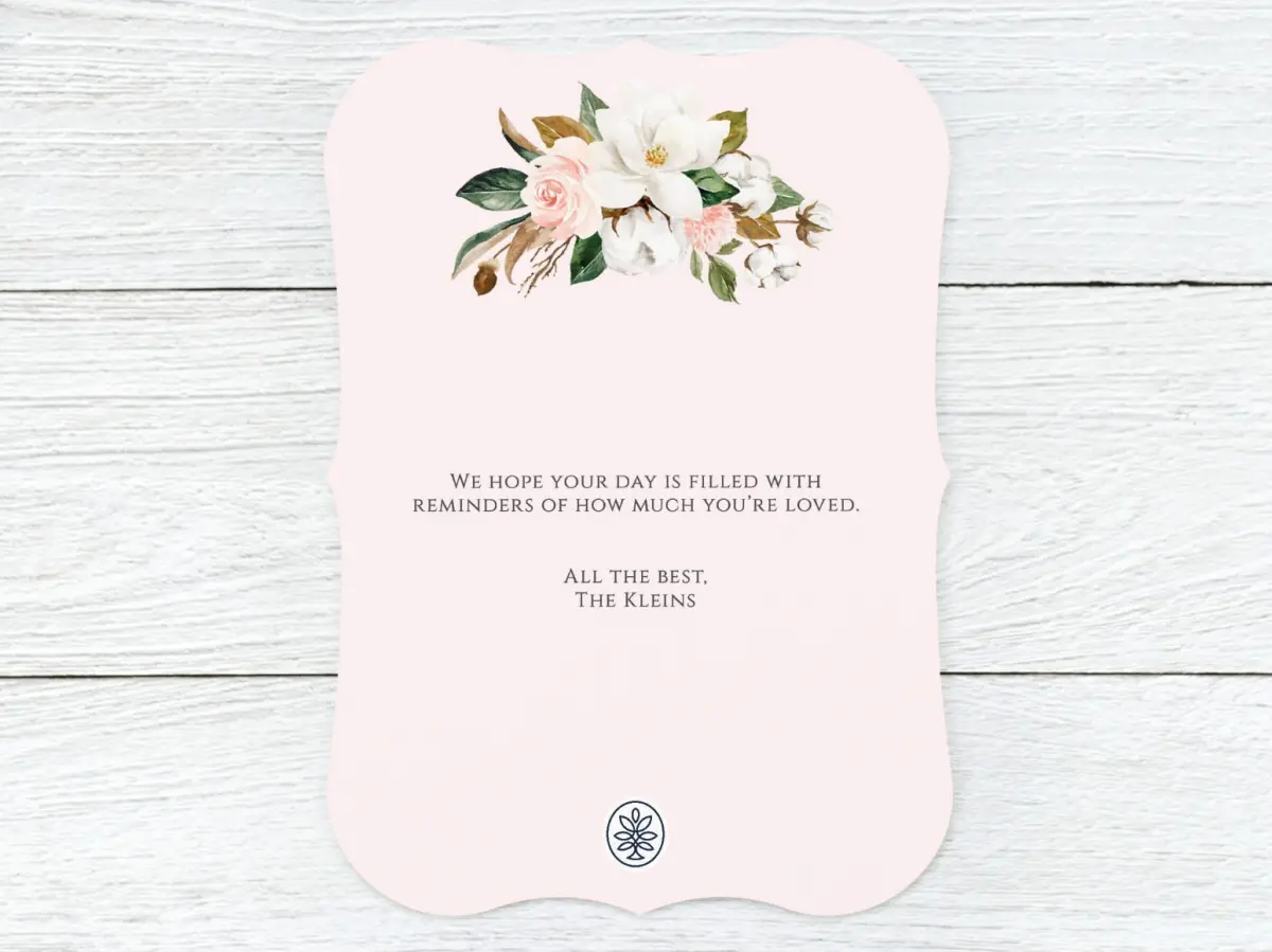 Save the Date Card Back