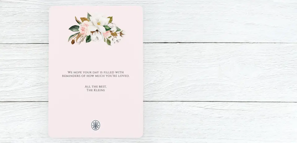 Save the Date Card Back