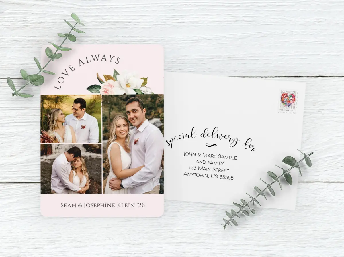 Save the Date Card with Optional Guest Addressing Service