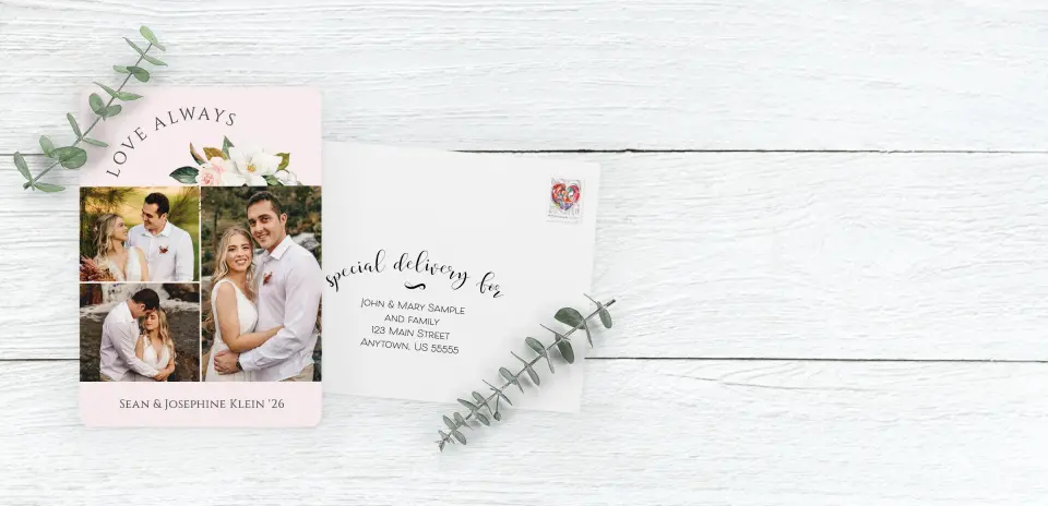 Save the Date Card with Optional Guest Addressing Service