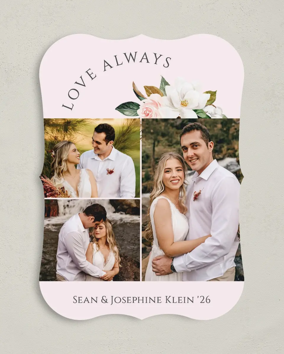 This is a 5" x 7" Valentine's Day Card called Love Always printed in full color on Premium Smooth paper