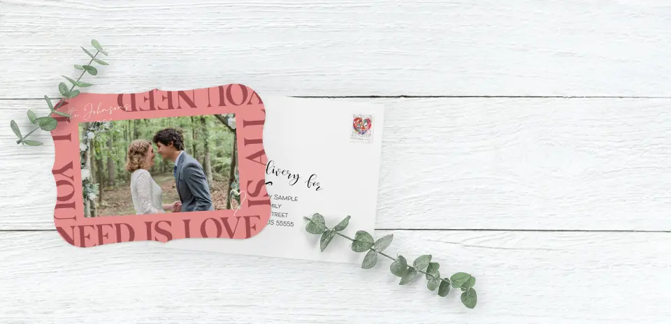 Save the Date Card with Optional Guest Addressing Service