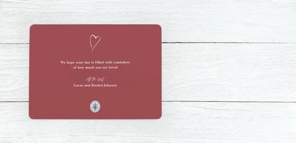 Save the Date Card Back