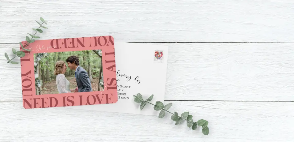 Save the Date Card with Optional Guest Addressing Service