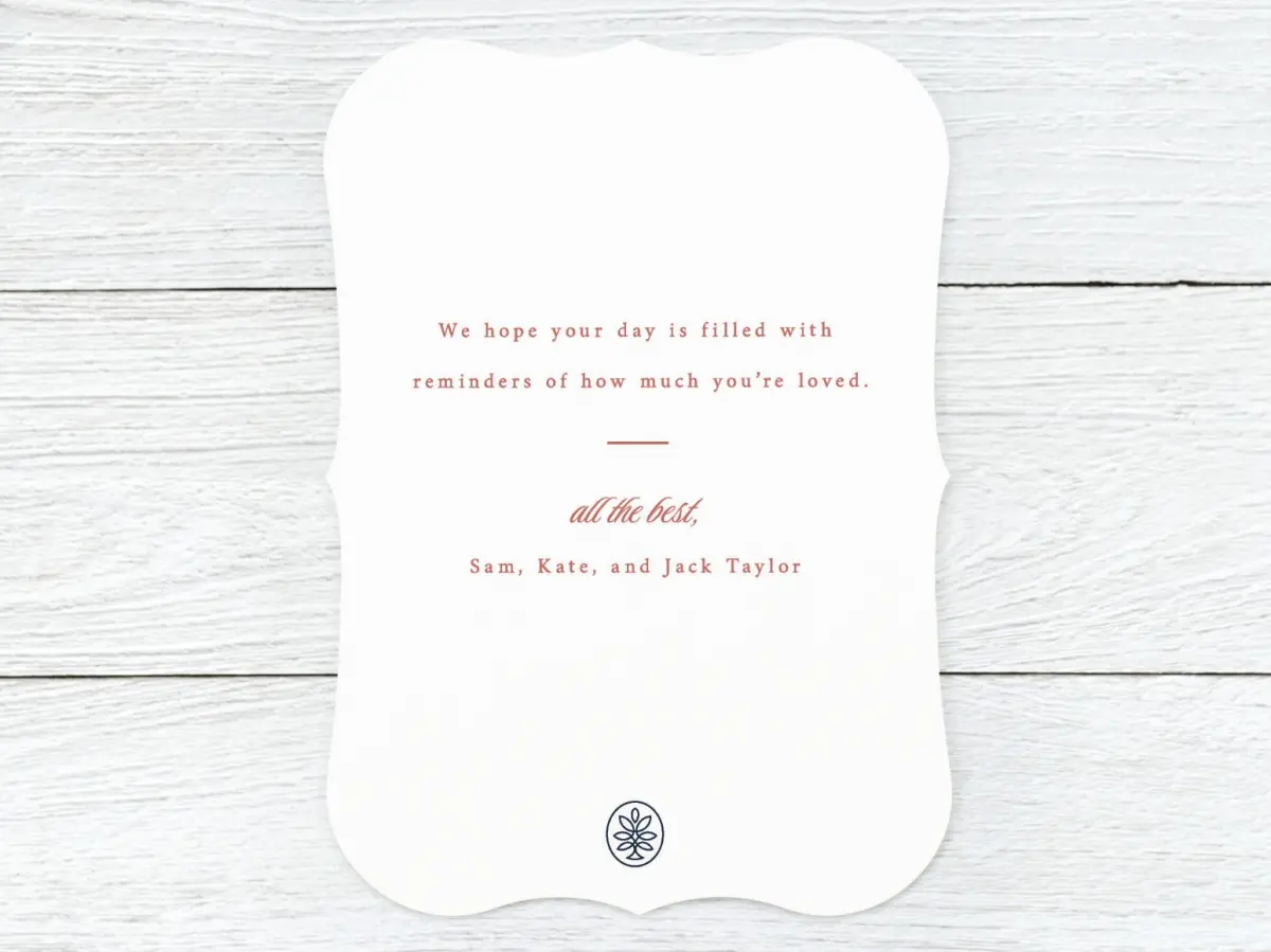 Save the Date Card Back