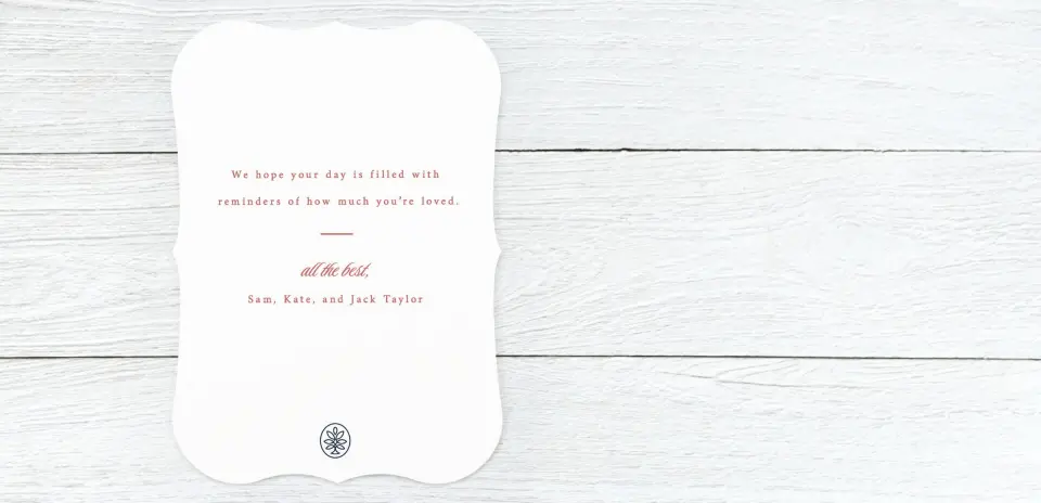 Save the Date Card Back