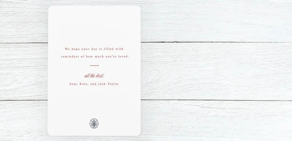 Save the Date Card Back