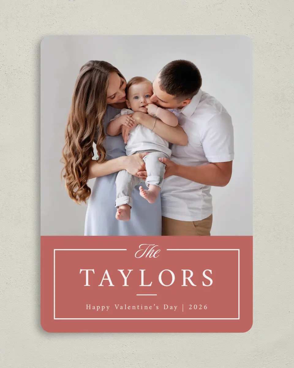 This is a 5" x 7" Valentine's Day Card called Sweet & Simple printed in full color on Premium Smooth paper