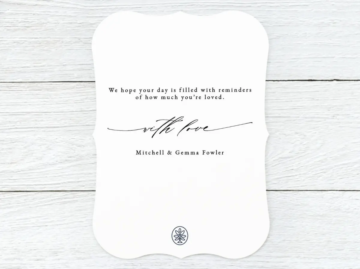 Save the Date Card Back