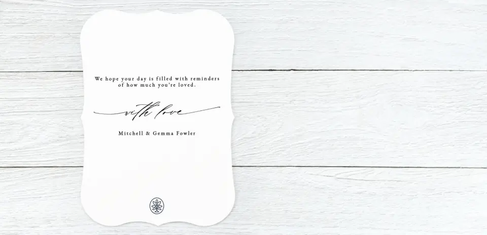 Save the Date Card Back