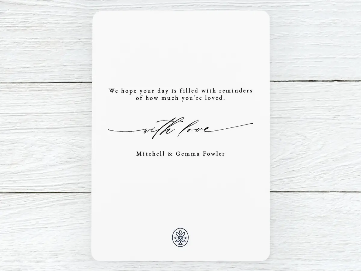 Save the Date Card Back