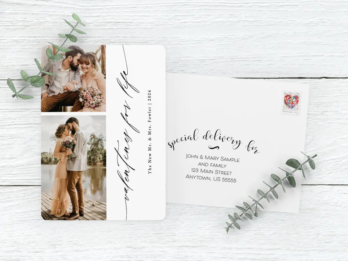 Save the Date Card with Optional Guest Addressing Service