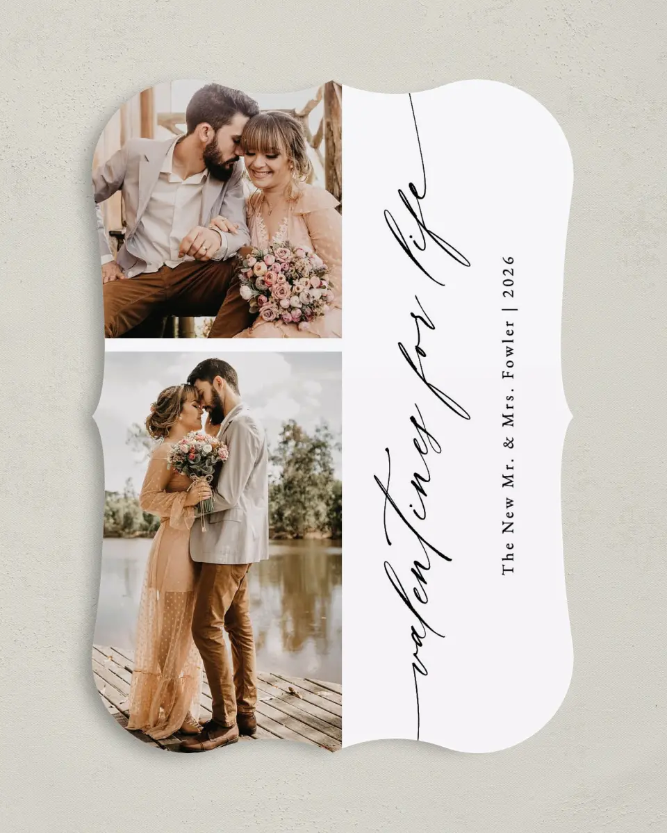 This is a 5" x 7" Valentine's Day Card called Valentines for Life printed in full color on Premium Smooth paper