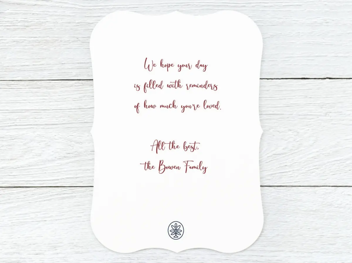 Save the Date Card Back