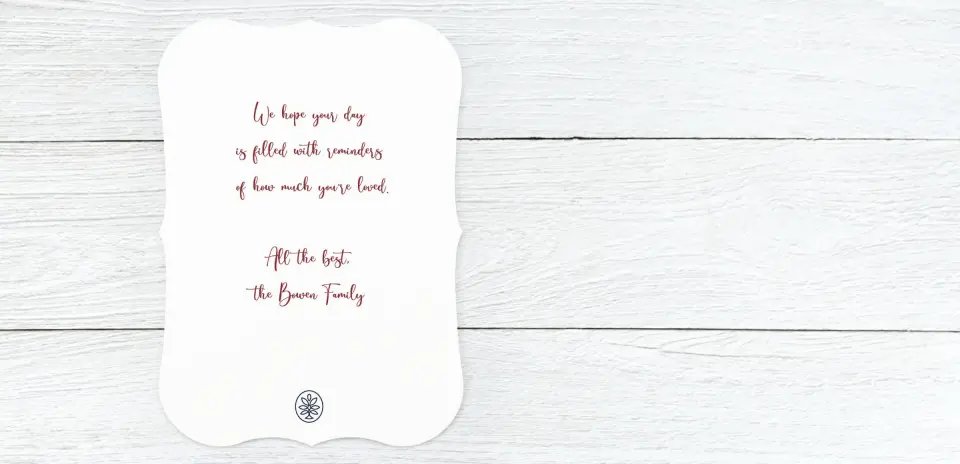 Save the Date Card Back