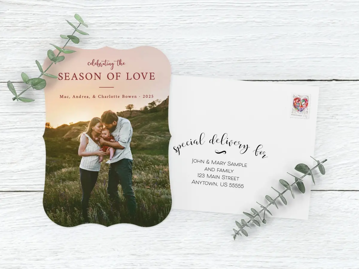 Save the Date Card with Optional Guest Addressing Service