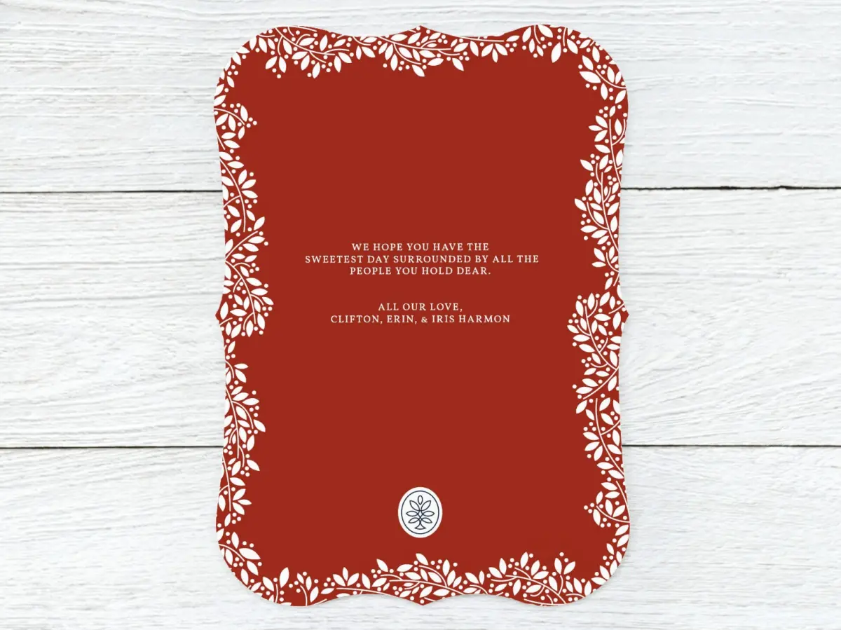 Save the Date Card Back