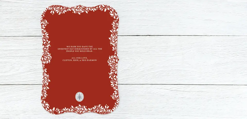 Save the Date Card Back