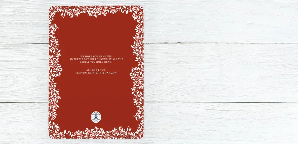 Save the Date Card Back