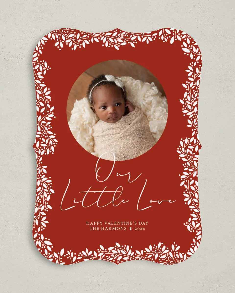 This is a 5" x 7" Valentine's Day Card called Our Little Love printed in full color on Premium Smooth paper