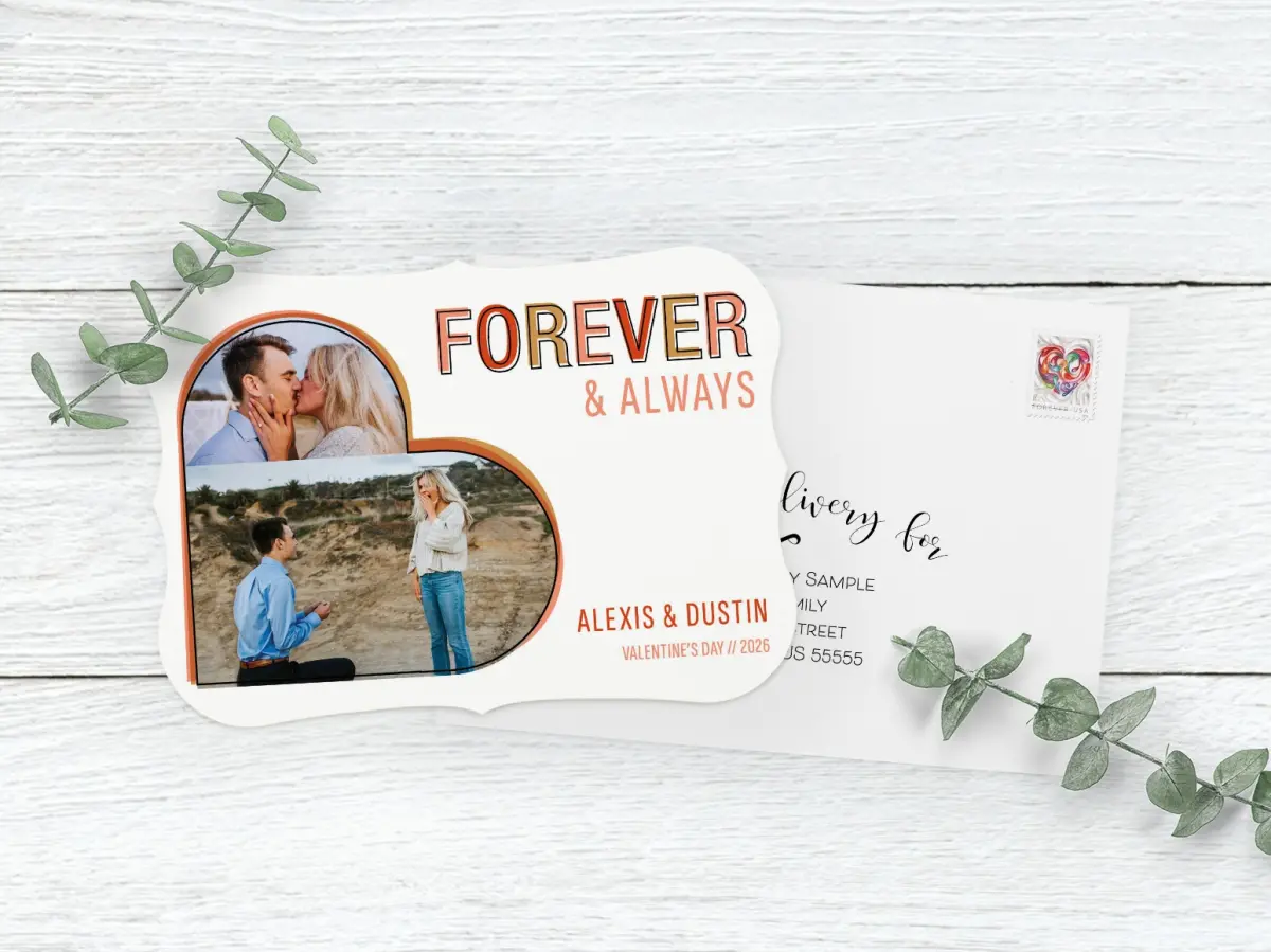 Save the Date Card with Optional Guest Addressing Service