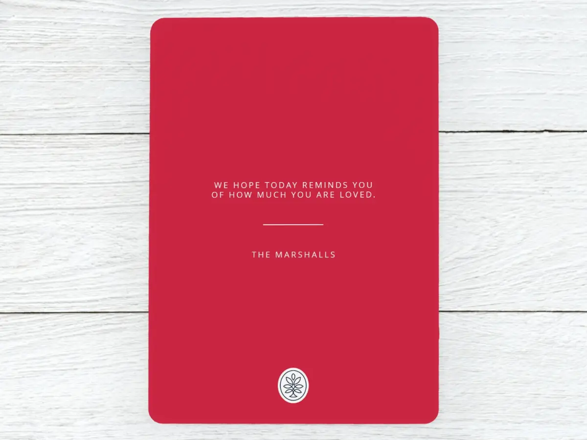 Save the Date Card Back