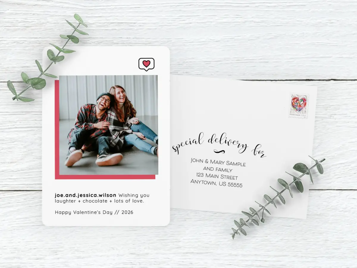 Save the Date Card with Optional Guest Addressing Service