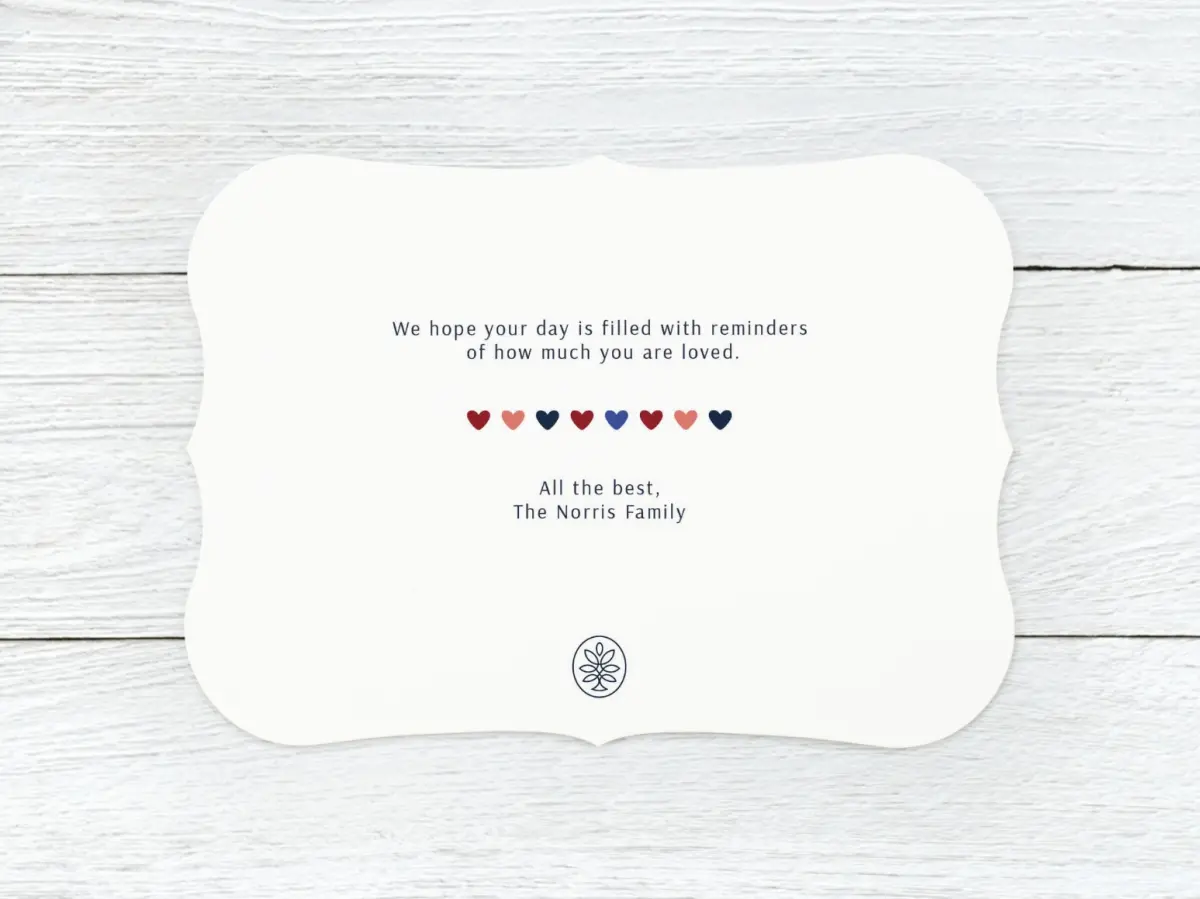 Save the Date Card Back