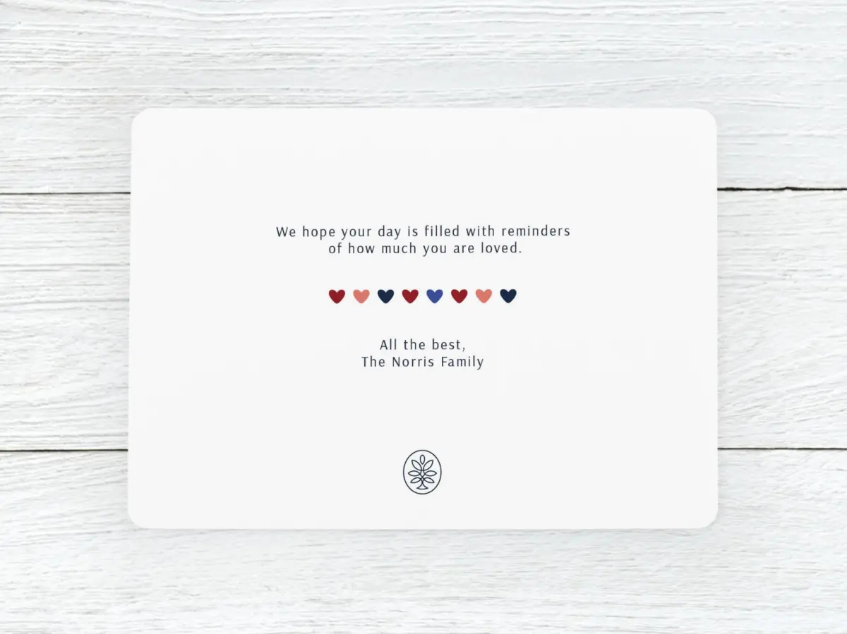 Save the Date Card Back