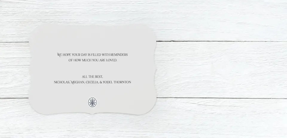 Save the Date Card Back
