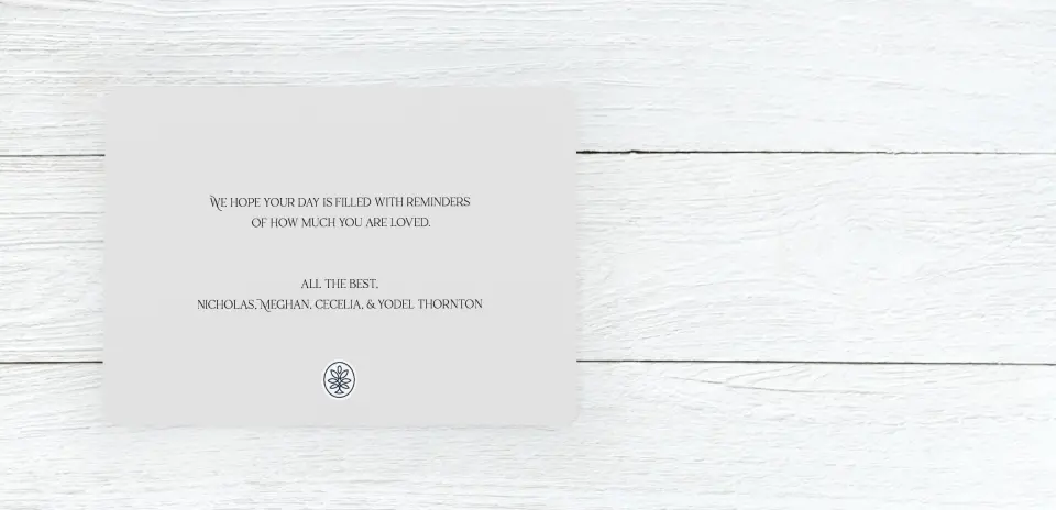 Save the Date Card Back
