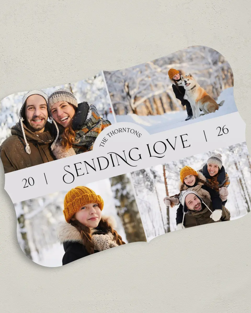 This is a 5" x 7" Valentine's Day Card called Sending Love printed in full color on Premium Smooth paper