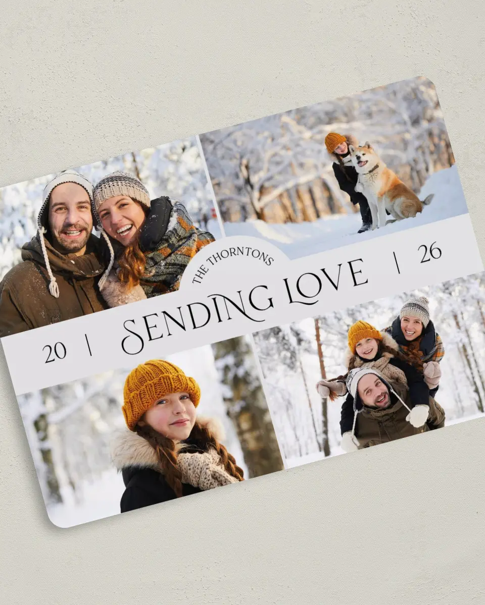 This is a 5" x 7" Valentine's Day Card called Sending Love printed in full color on Premium Smooth paper