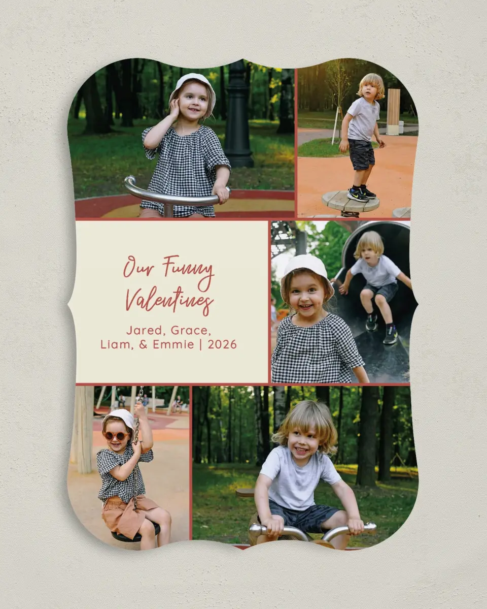 This is a 5" x 7" Valentine's Day Card called Funny Valentines printed in full color on Premium Smooth paper