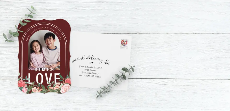 Save the Date Card with Optional Guest Addressing Service