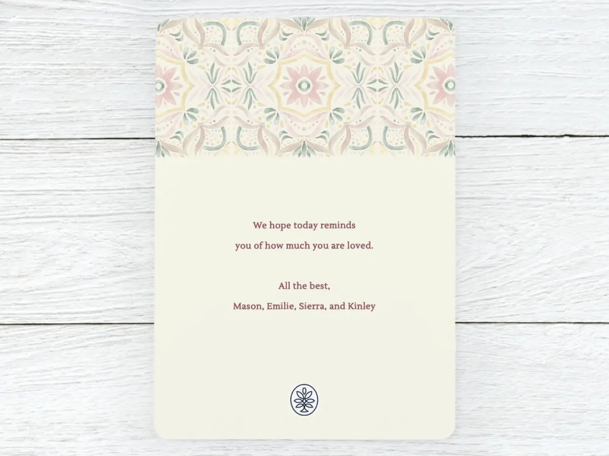 Save the Date Card Back