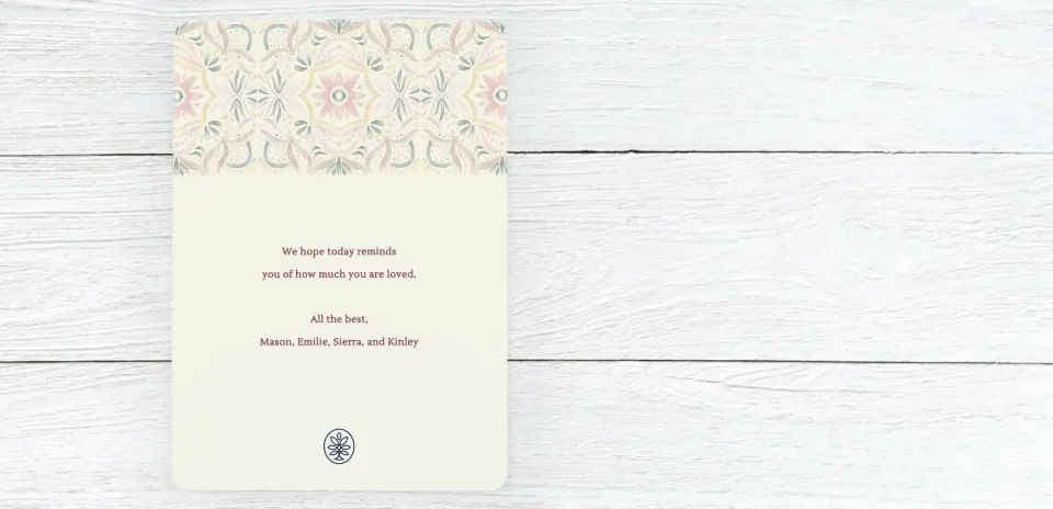 Save the Date Card Back