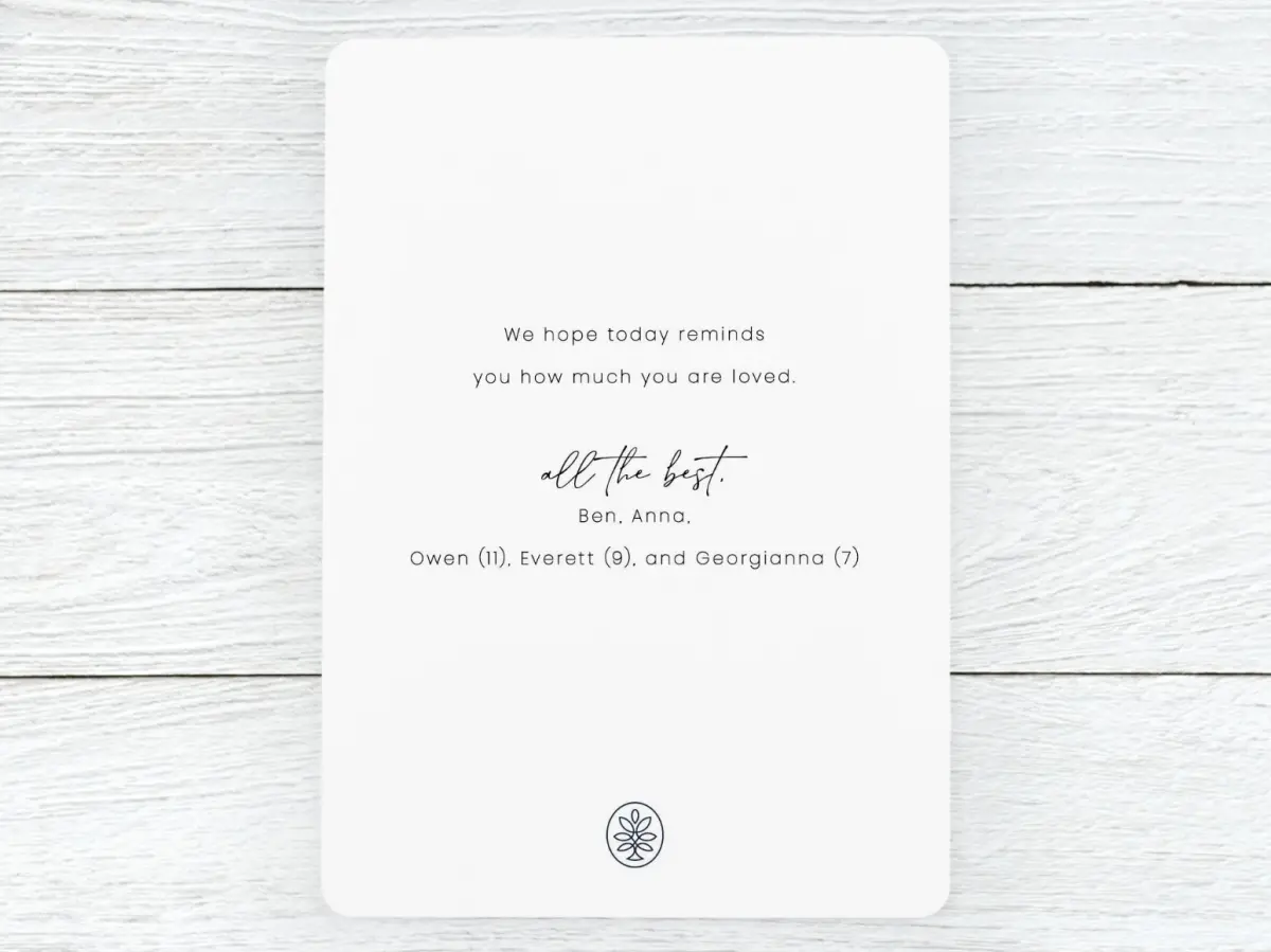 Save the Date Card Back