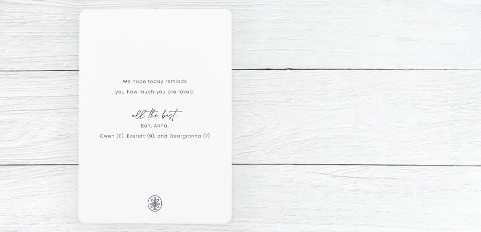 Save the Date Card Back