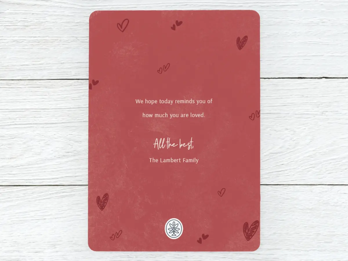 Save the Date Card Back