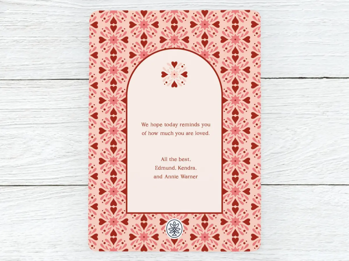 Save the Date Card Back