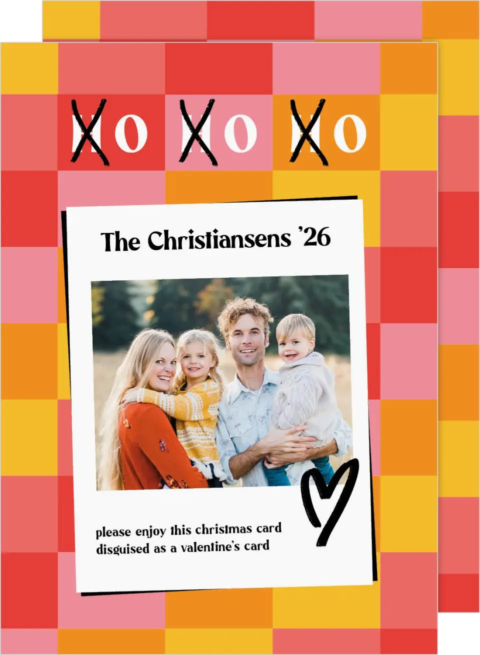 This is a 5" x 7" Valentine's Day Card called Whimsical Wishes printed in full color on Premium Smooth paper