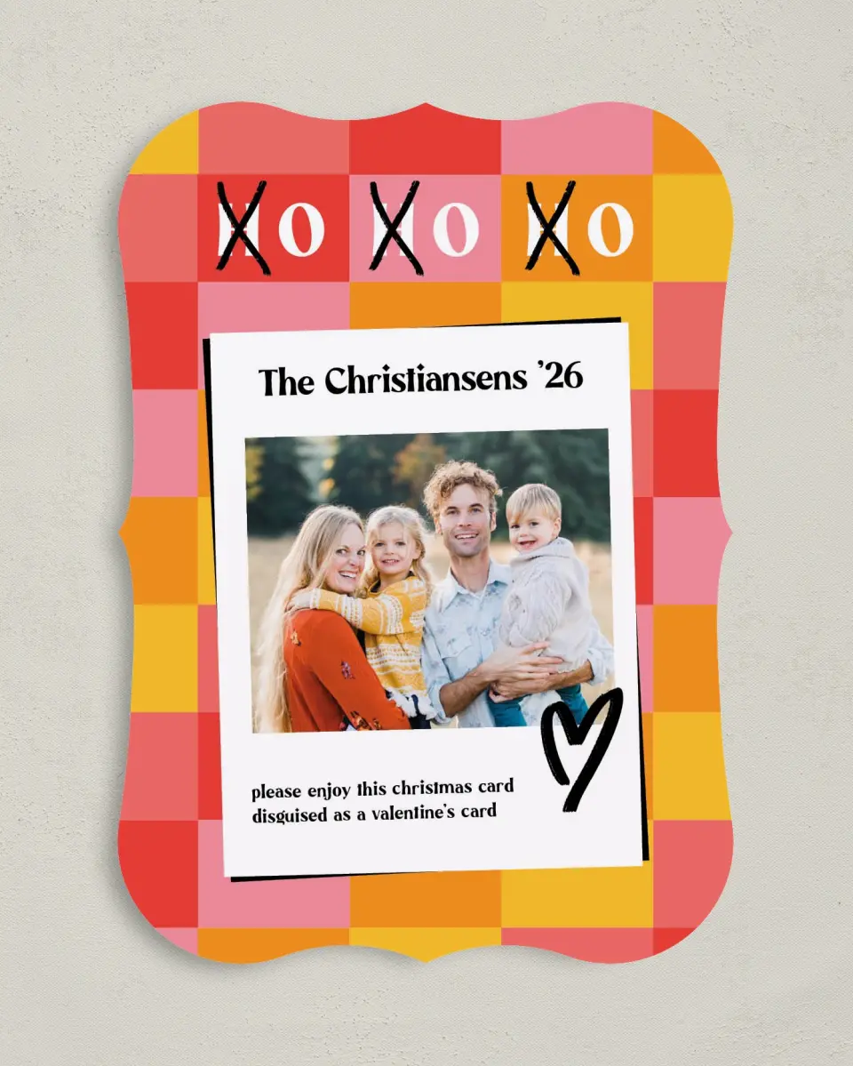 This is a 5" x 7" Valentine's Day Card called Whimsical Wishes printed in full color on Premium Smooth paper